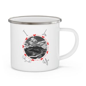 I Love (Hiking With) You Enamel Camping Mug
