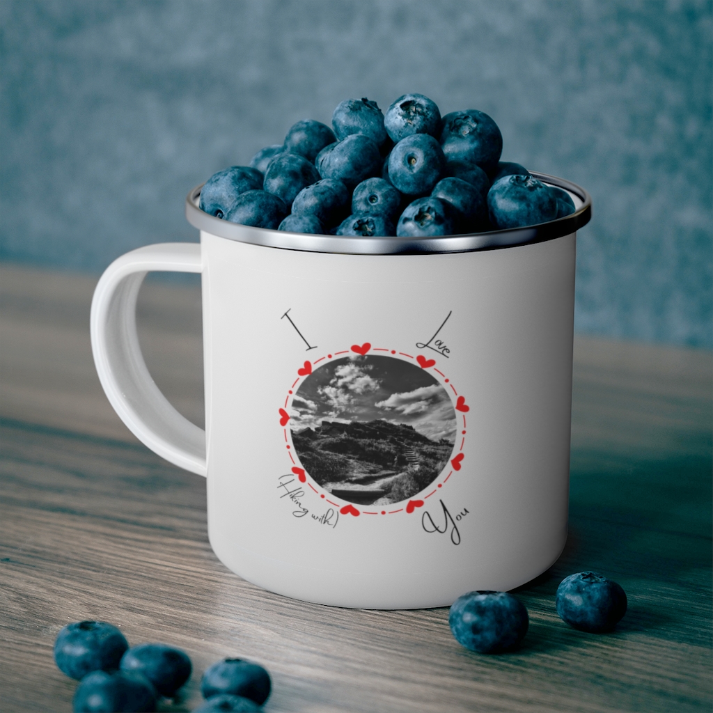 I Love (Hiking With) You Enamel Camping Mug - Image 5