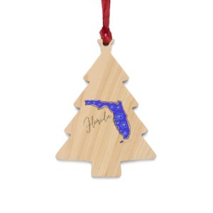 Florida Wooden Christmas Ornaments