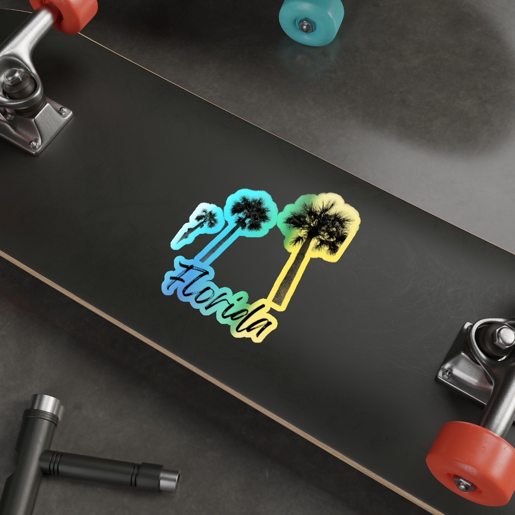 Florida Palm Tree Holographic Die-cut Stickers - Image 17