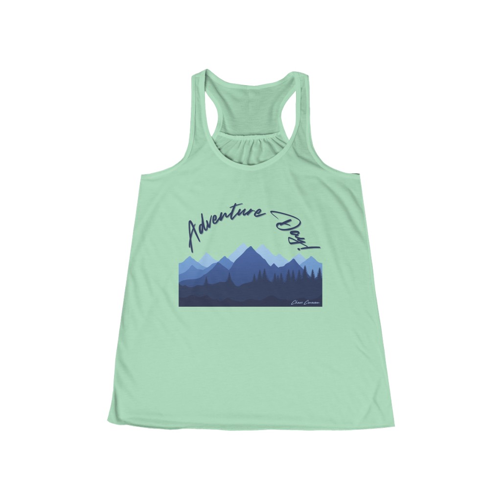 Adventure Tank | Womens Outdoor Tank | Mountain Shirt | Hiking Shirt | Women's Flowy Racerback Tank - Image 3