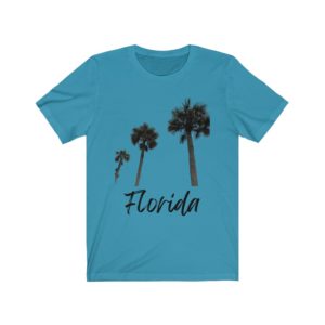 Florida Palm Tree Shirt | Florida Shirt | Palm Tree Tee | Tropical Unisex Jersey Short Sleeve Tee