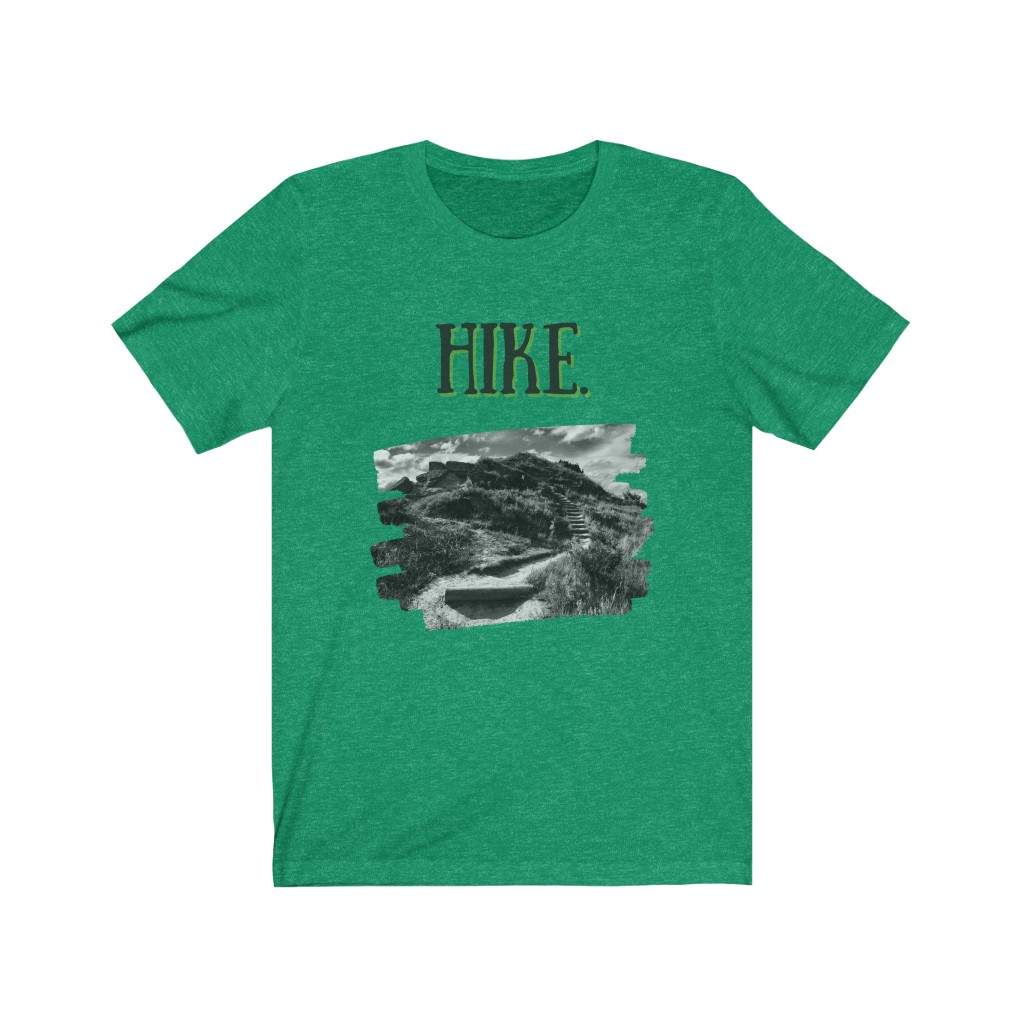 Hike T-shirt | Hiker T-Shirt | Teddy Roosevelt National Park | Wind Canyon Trail | Trail Hike | Outdoors | Unisex Jersey Short Sleeve Tee - Image 7