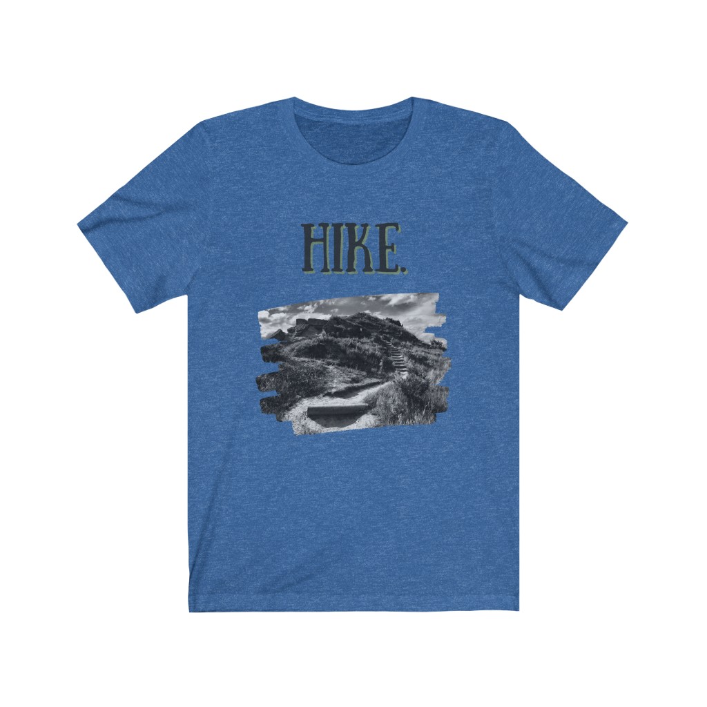 Hike T-shirt | Hiker T-Shirt | Teddy Roosevelt National Park | Wind Canyon Trail | Trail Hike | Outdoors | Unisex Jersey Short Sleeve Tee - Image 9