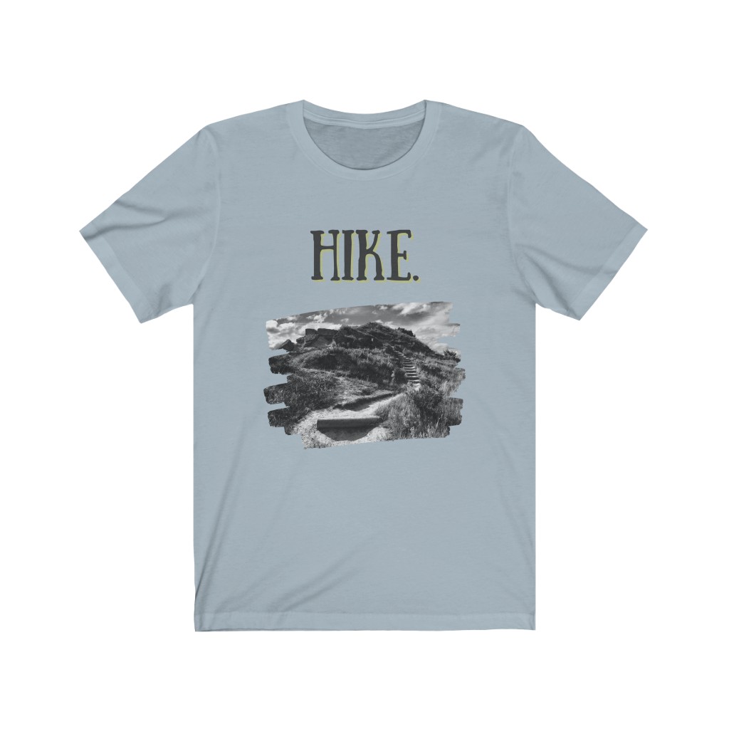 Hike T-shirt | Hiker T-Shirt | Teddy Roosevelt National Park | Wind Canyon Trail | Trail Hike | Outdoors | Unisex Jersey Short Sleeve Tee - Image 8