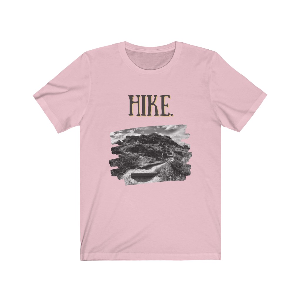 Hike T-shirt | Hiker T-Shirt | Teddy Roosevelt National Park | Wind Canyon Trail | Trail Hike | Outdoors | Unisex Jersey Short Sleeve Tee - Image 10
