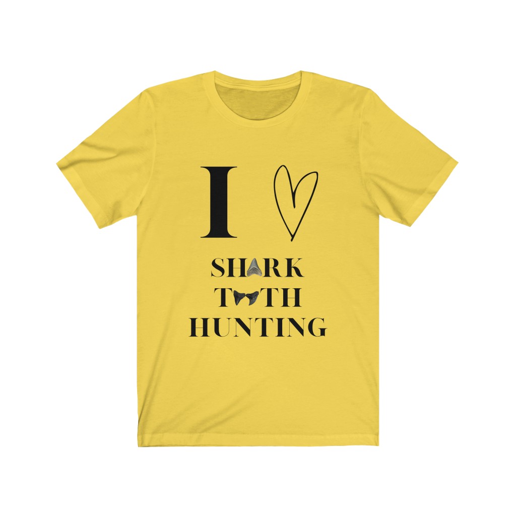 I Love Shark Tooth Hunting T-Shirt | Fossil Finder | Shark Tooth Hunter | Unisex Jersey Short Sleeve Tee - Image 6