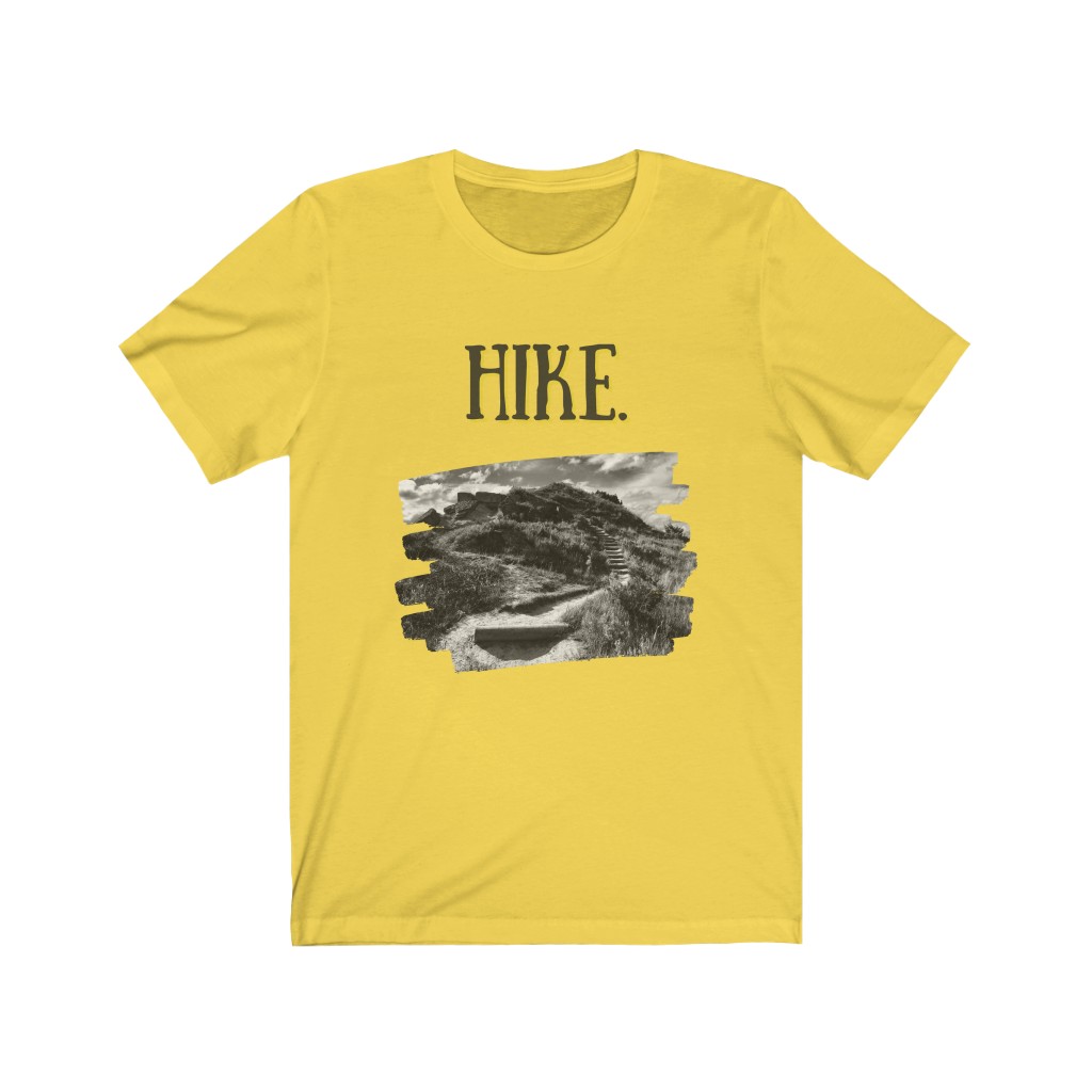Hike T-shirt | Hiker T-Shirt | Teddy Roosevelt National Park | Wind Canyon Trail | Trail Hike | Outdoors | Unisex Jersey Short Sleeve Tee - Image 6