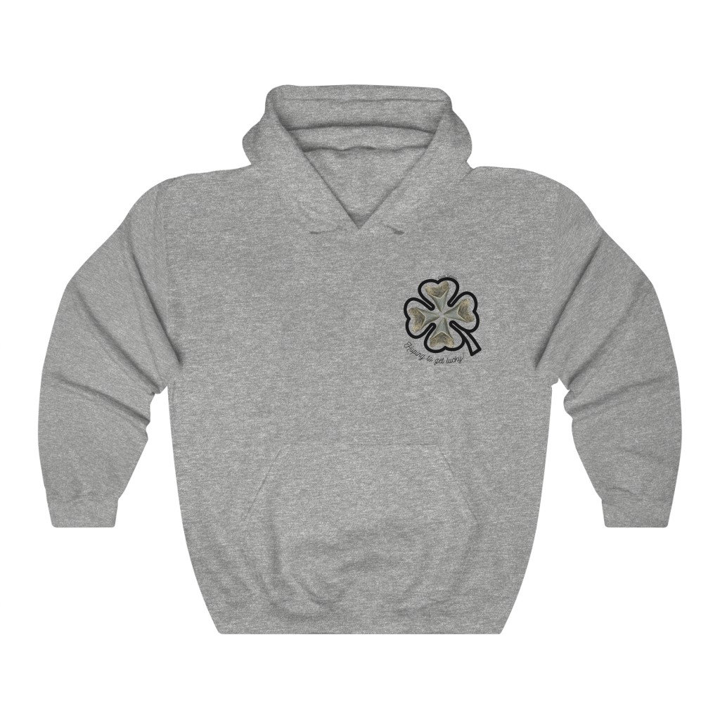 Megalodon Tooth Shamrock | St. Patrick’s Day Shark Tooth Lucky Hoodie | Four Leaf Clover Unisex Heavy Blend™ Hooded Sweatshirt - Image 5