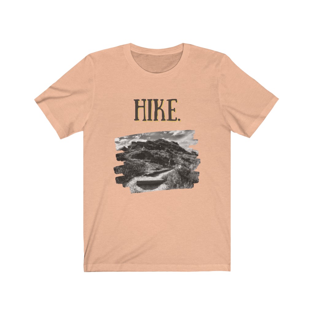 Hike T-shirt | Hiker T-Shirt | Teddy Roosevelt National Park | Wind Canyon Trail | Trail Hike | Outdoors | Unisex Jersey Short Sleeve Tee - Image 4