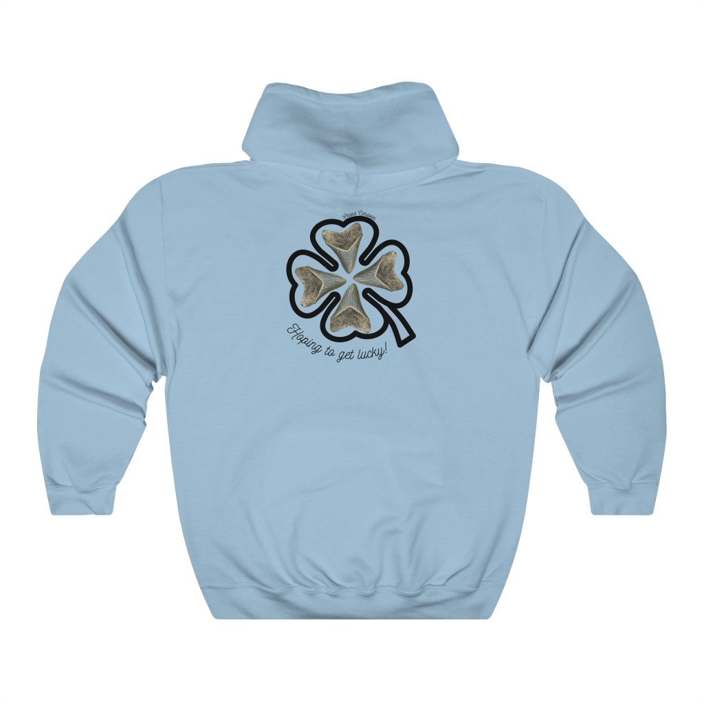 Megalodon Tooth Shamrock | St. Patrick’s Day Shark Tooth Lucky Hoodie | Four Leaf Clover Unisex Heavy Blend™ Hooded Sweatshirt - Image 8