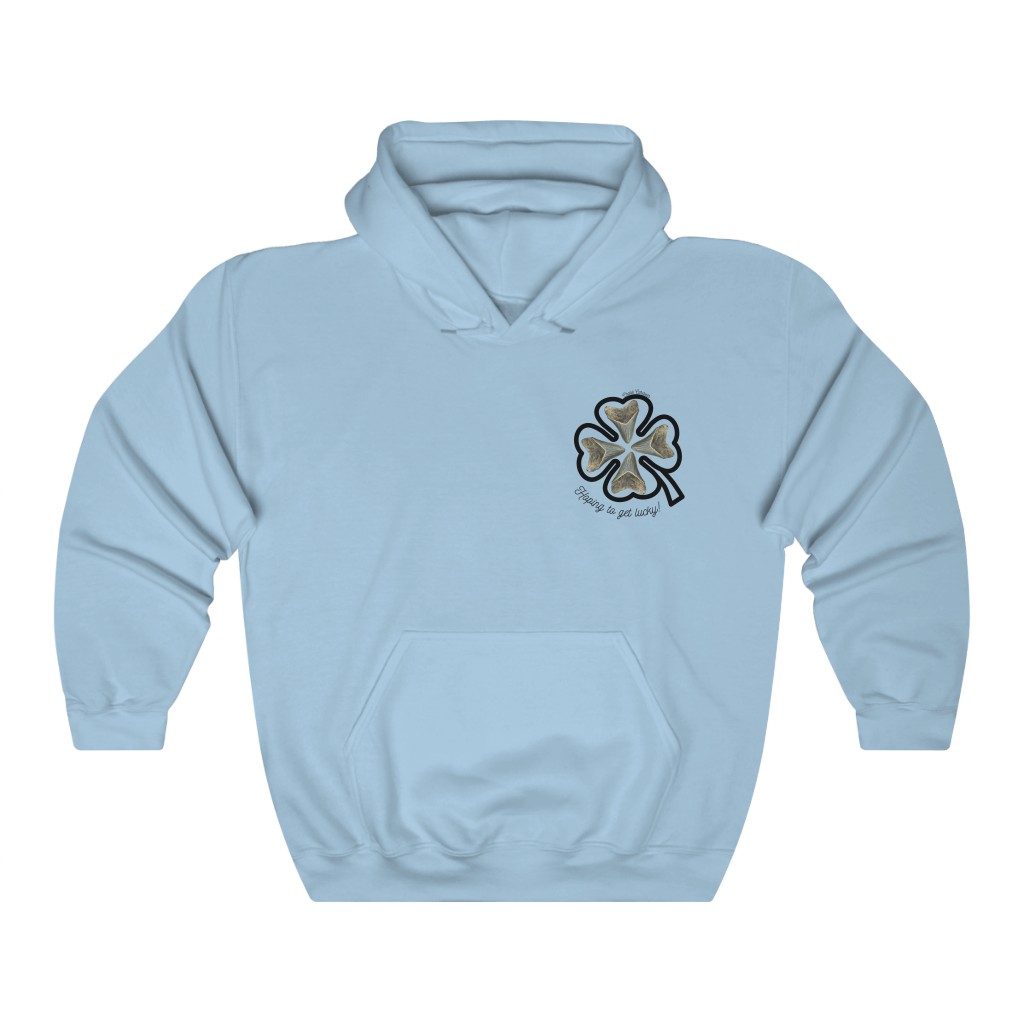 Megalodon Tooth Shamrock | St. Patrick’s Day Shark Tooth Lucky Hoodie | Four Leaf Clover Unisex Heavy Blend™ Hooded Sweatshirt - Image 7