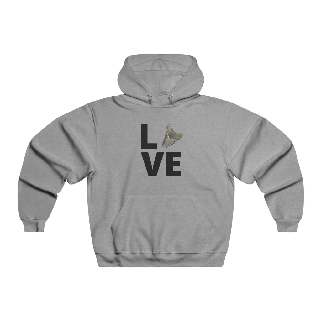 Megalodon Love Hoodie | Shark Tooth Hunter Shirt |   Men's NUBLEND® Hooded Sweatshirt - Image 3