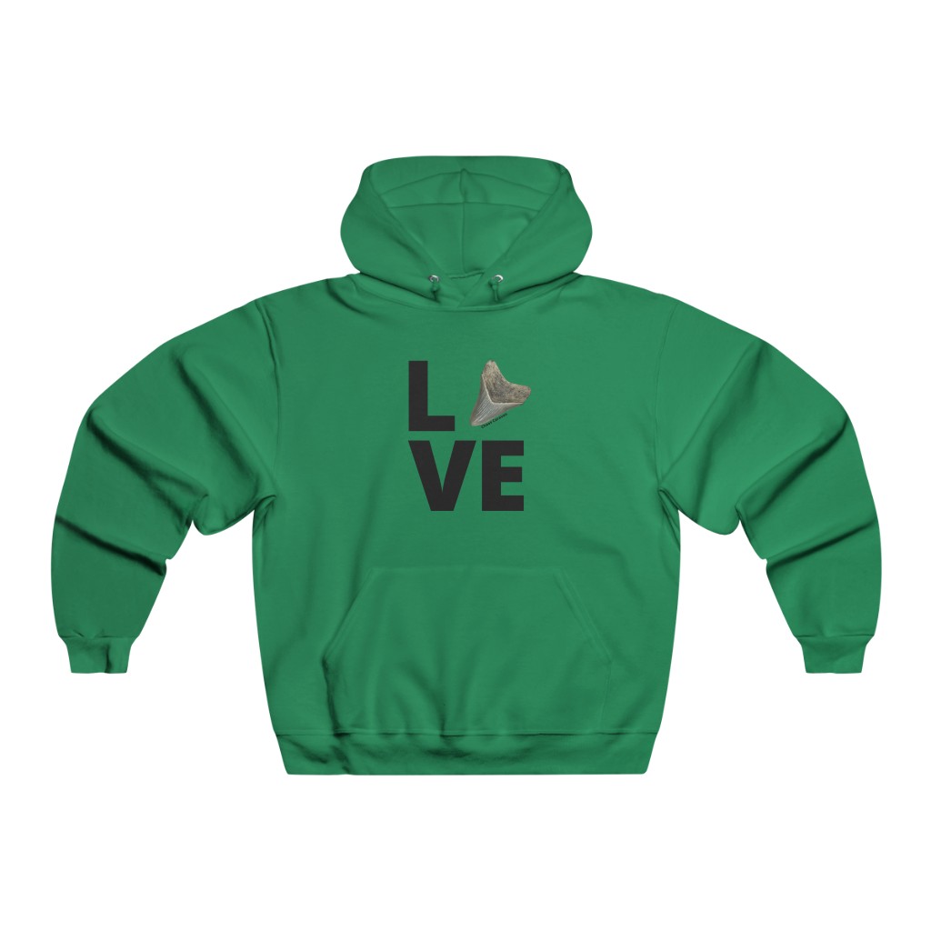 Megalodon Love Hoodie | Shark Tooth Hunter Shirt |   Men's NUBLEND® Hooded Sweatshirt - Image 4