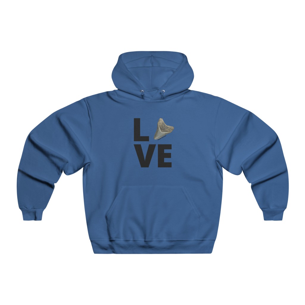 Megalodon Love Hoodie | Shark Tooth Hunter Shirt |   Men's NUBLEND® Hooded Sweatshirt - Image 5