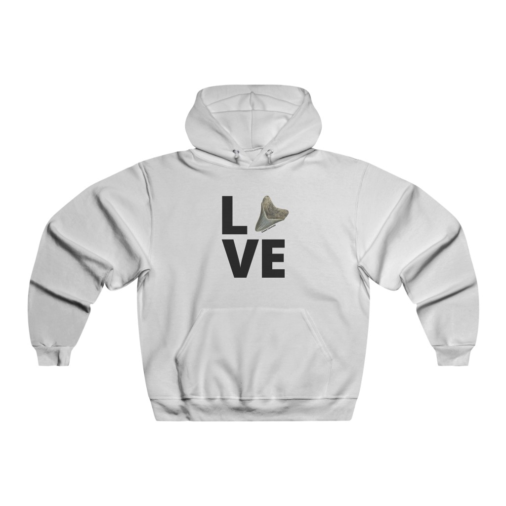Megalodon Love Hoodie | Shark Tooth Hunter Shirt |   Men's NUBLEND® Hooded Sweatshirt - Image 2