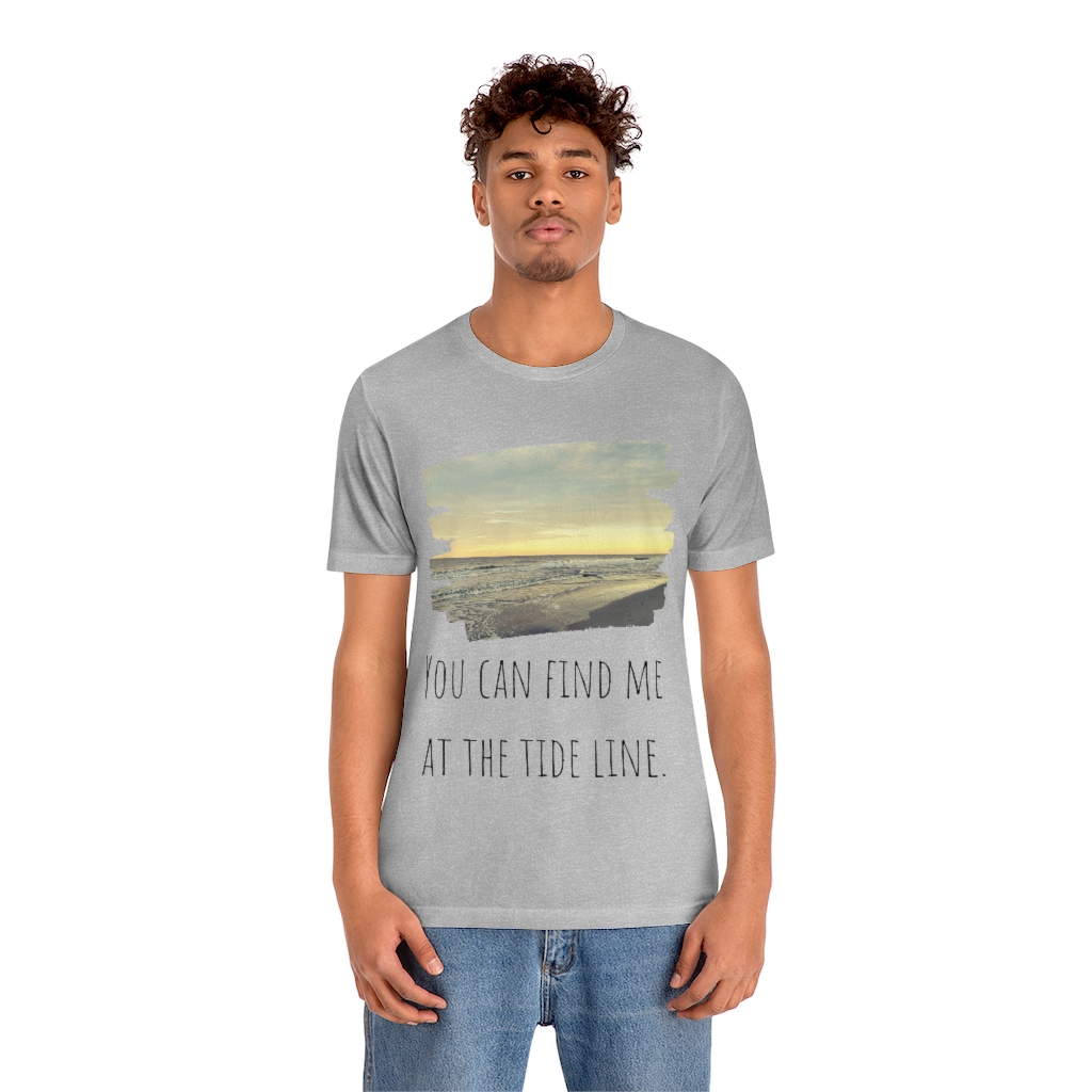 Beach Shirt | Tide Tee | Tideline | Find Me At the Beach | Vacation Shirt | Ocean Unisex Jersey Short Sleeve Tee - Image 15