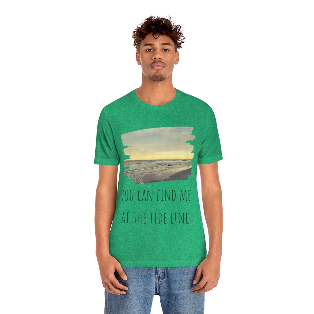 Beach Shirt | Tide Tee | Tideline | Find Me At the Beach | Vacation Shirt | Ocean Unisex Jersey Short Sleeve Tee - Image 9