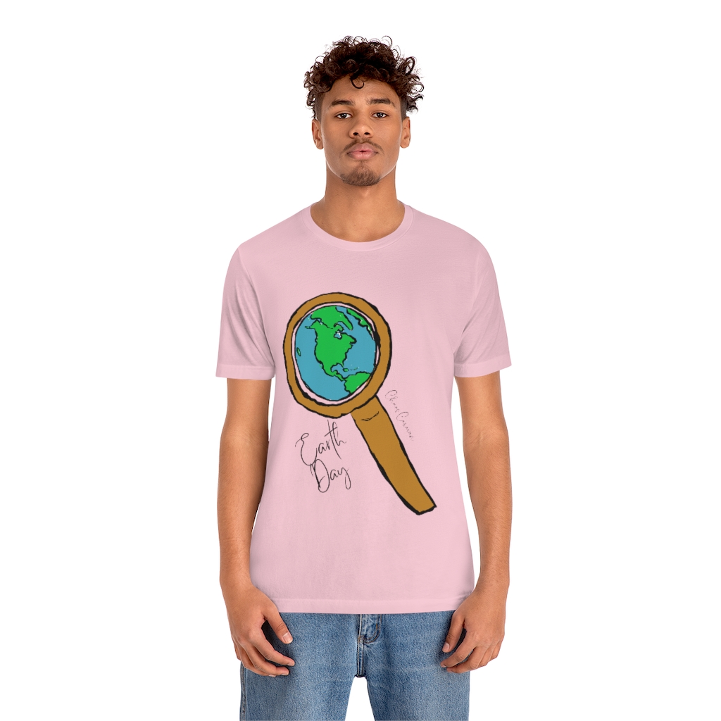 Earth Day T-Shirt | Globe Shirt | World Tee | Magnifying Glass and Earth  Shirt |Unisex Jersey Short Sleeve Tee - Image 24