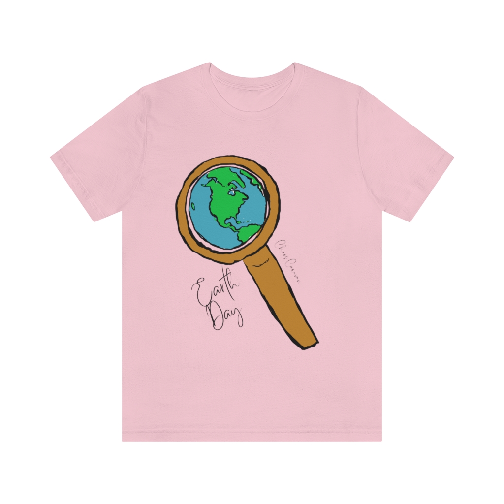 Earth Day T-Shirt | Globe Shirt | World Tee | Magnifying Glass and Earth  Shirt |Unisex Jersey Short Sleeve Tee - Image 22