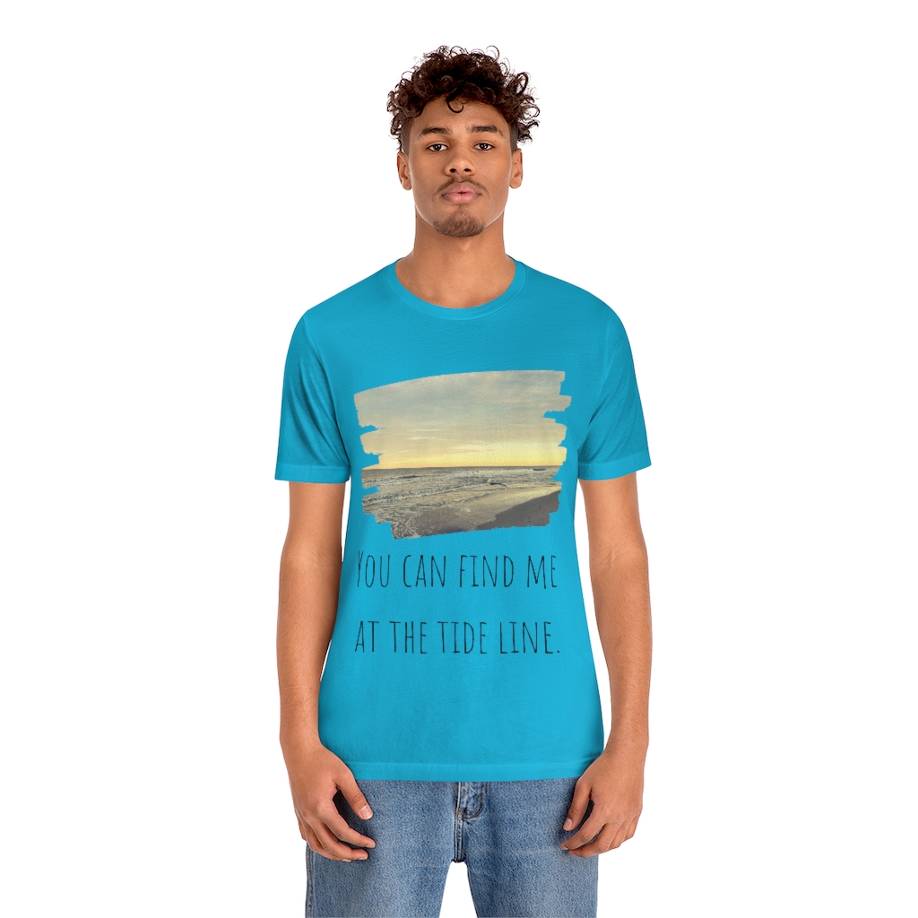 Beach Shirt | Tide Tee | Tideline | Find Me At the Beach | Vacation Shirt | Ocean Unisex Jersey Short Sleeve Tee - Image 12