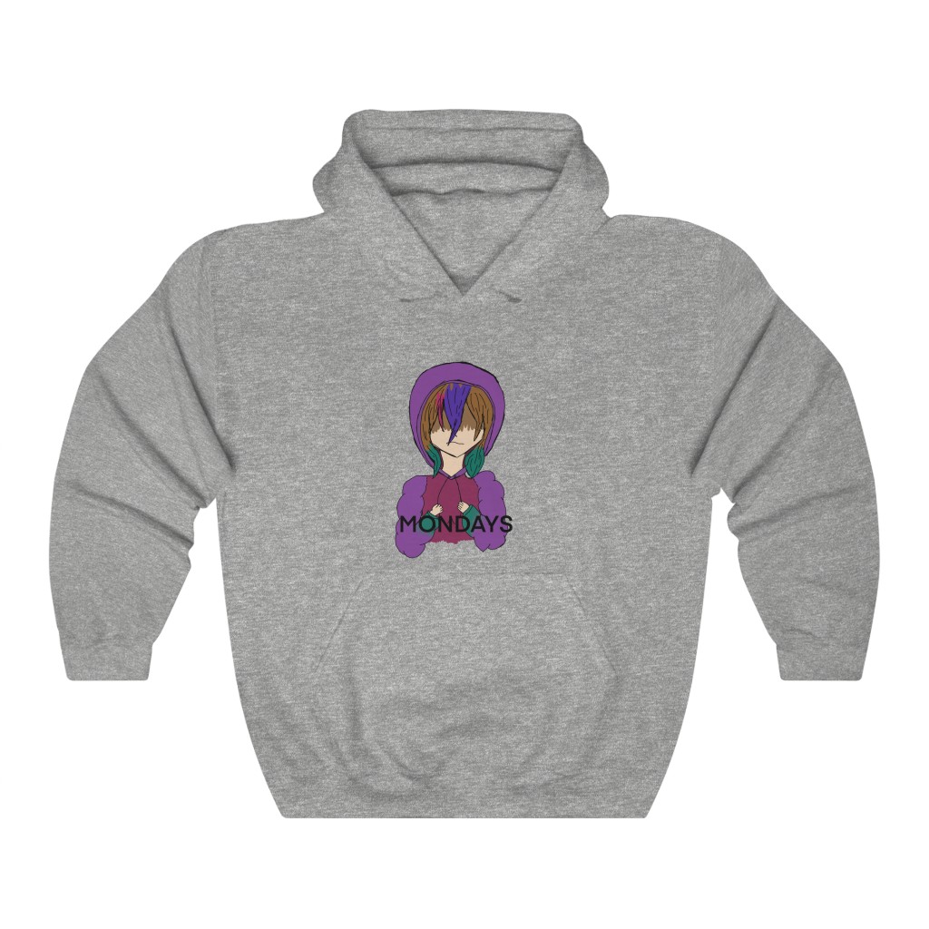 Mondays Anime Character | Anime Art | Hoodie Anime Character | Monday Shirt |  Unisex Heavy Blend™ Hooded Sweatshirt - Image 3