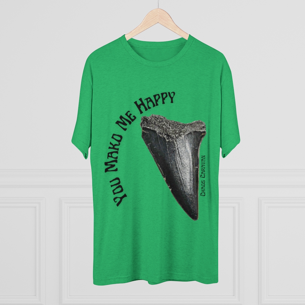 Mako Shark Tooth Shirt | Shark Tooth Hunter Tee | Fossil Shirt | Unisex Tri-Blend Crew Tee - Image 6