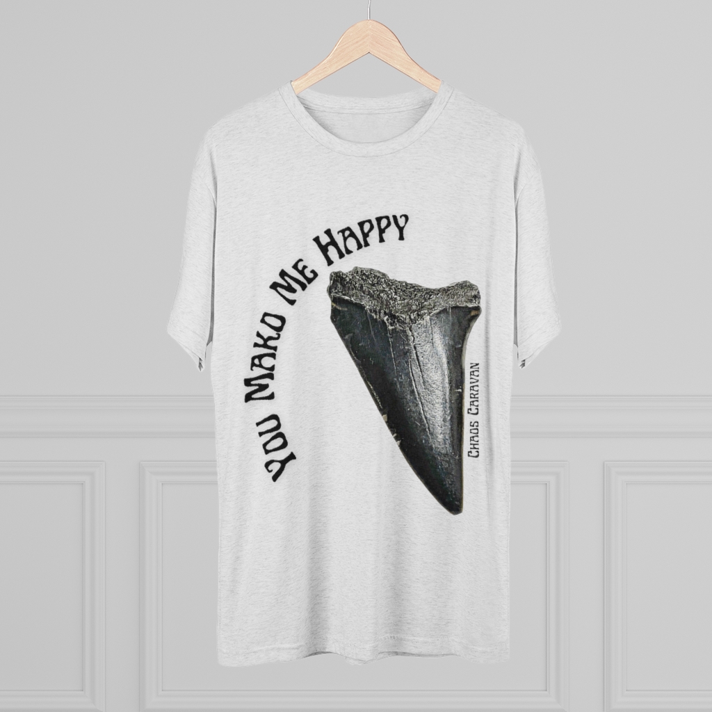 Mako Shark Tooth Shirt | Shark Tooth Hunter Tee | Fossil Shirt | Unisex Tri-Blend Crew Tee - Image 3