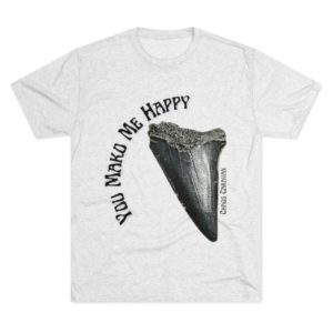 Mako Shark Tooth Shirt | Shark Tooth Hunter Tee | Fossil Shirt | Unisex Tri-Blend Crew Tee