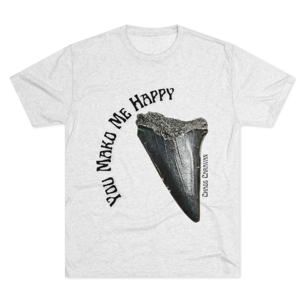 Mako Shark Tooth Shirt | Shark Tooth Hunter Tee | Fossil Shirt | Unisex Tri-Blend Crew Tee