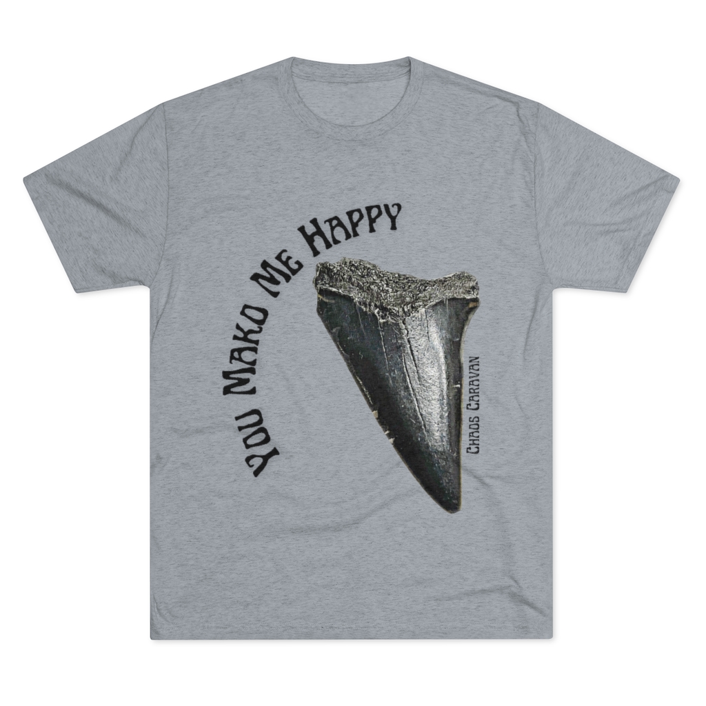 Mako Shark Tooth Shirt | Shark Tooth Hunter Tee | Fossil Shirt | Unisex Tri-Blend Crew Tee - Image 13