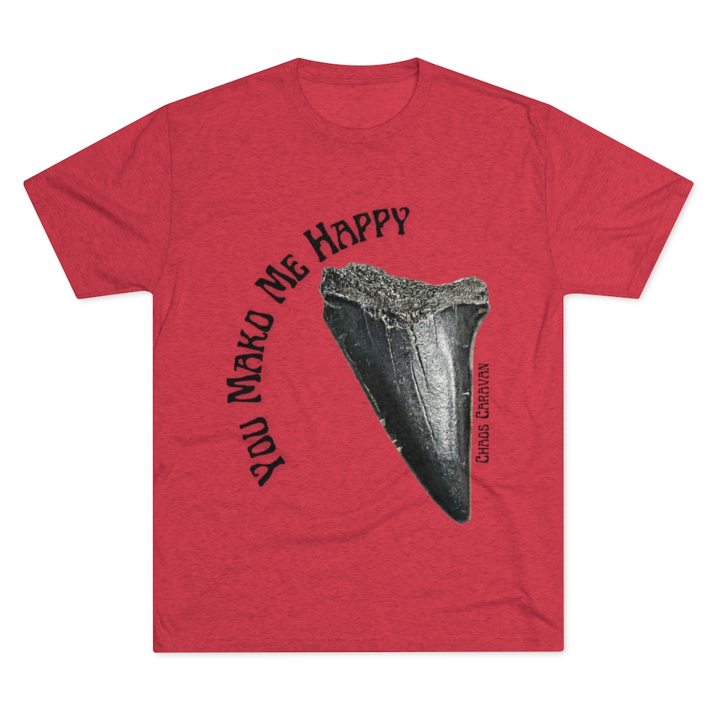 Mako Shark Tooth Shirt | Shark Tooth Hunter Tee | Fossil Shirt | Unisex Tri-Blend Crew Tee - Image 16