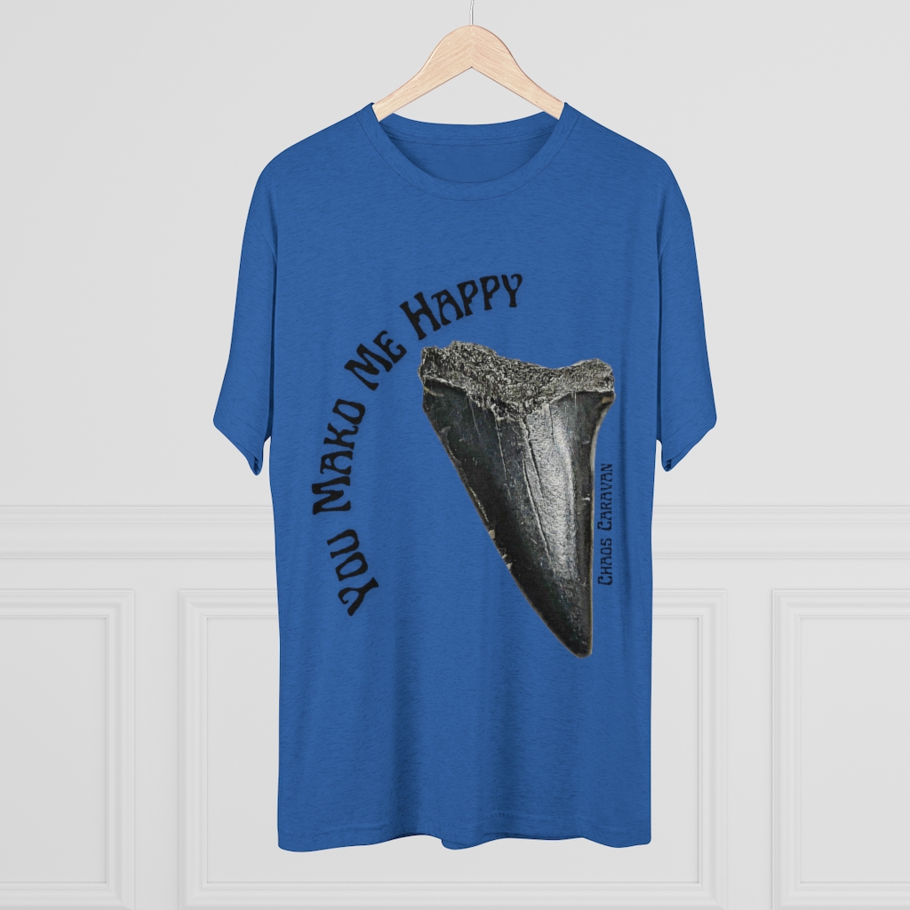 Mako Shark Tooth Shirt | Shark Tooth Hunter Tee | Fossil Shirt | Unisex Tri-Blend Crew Tee - Image 12