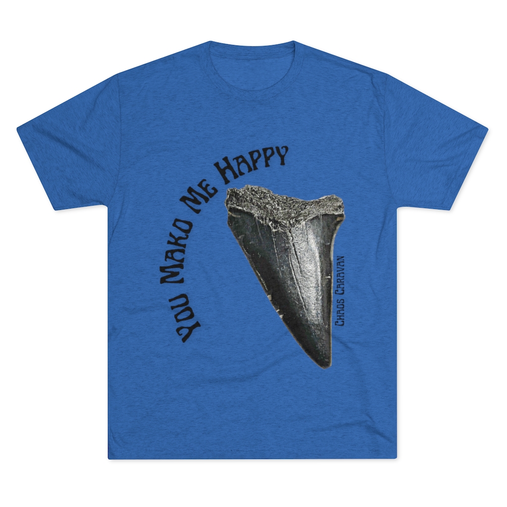 Mako Shark Tooth Shirt | Shark Tooth Hunter Tee | Fossil Shirt | Unisex Tri-Blend Crew Tee - Image 10