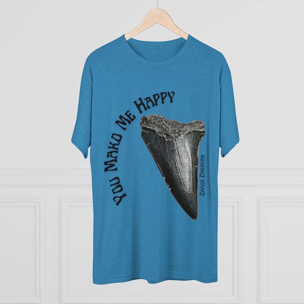 Mako Shark Tooth Shirt | Shark Tooth Hunter Tee | Fossil Shirt | Unisex Tri-Blend Crew Tee - Image 9