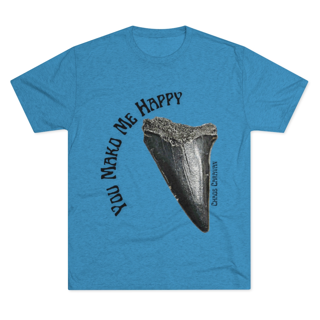 Mako Shark Tooth Shirt | Shark Tooth Hunter Tee | Fossil Shirt | Unisex Tri-Blend Crew Tee - Image 7