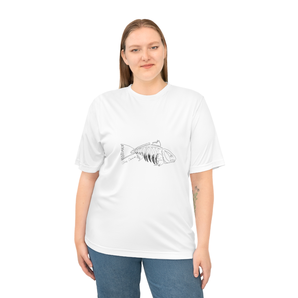 Redfish Skeleton Unisex Zone Performance T-shirt - Image 2
