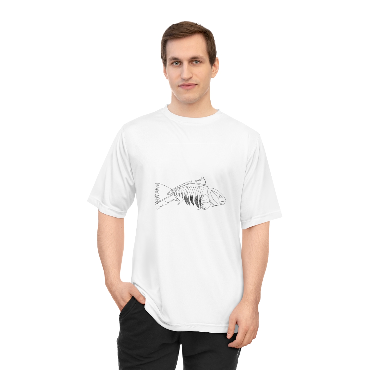 Redfish Skeleton Unisex Zone Performance T-shirt - Image 3