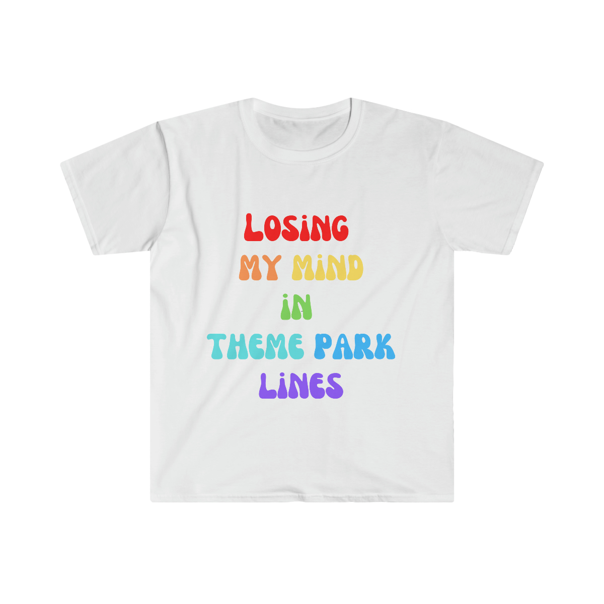 Theme Park Tee | Standing in Line Tee | Group Theme Park Unisex Softstyle T-Shirt | - Image 2