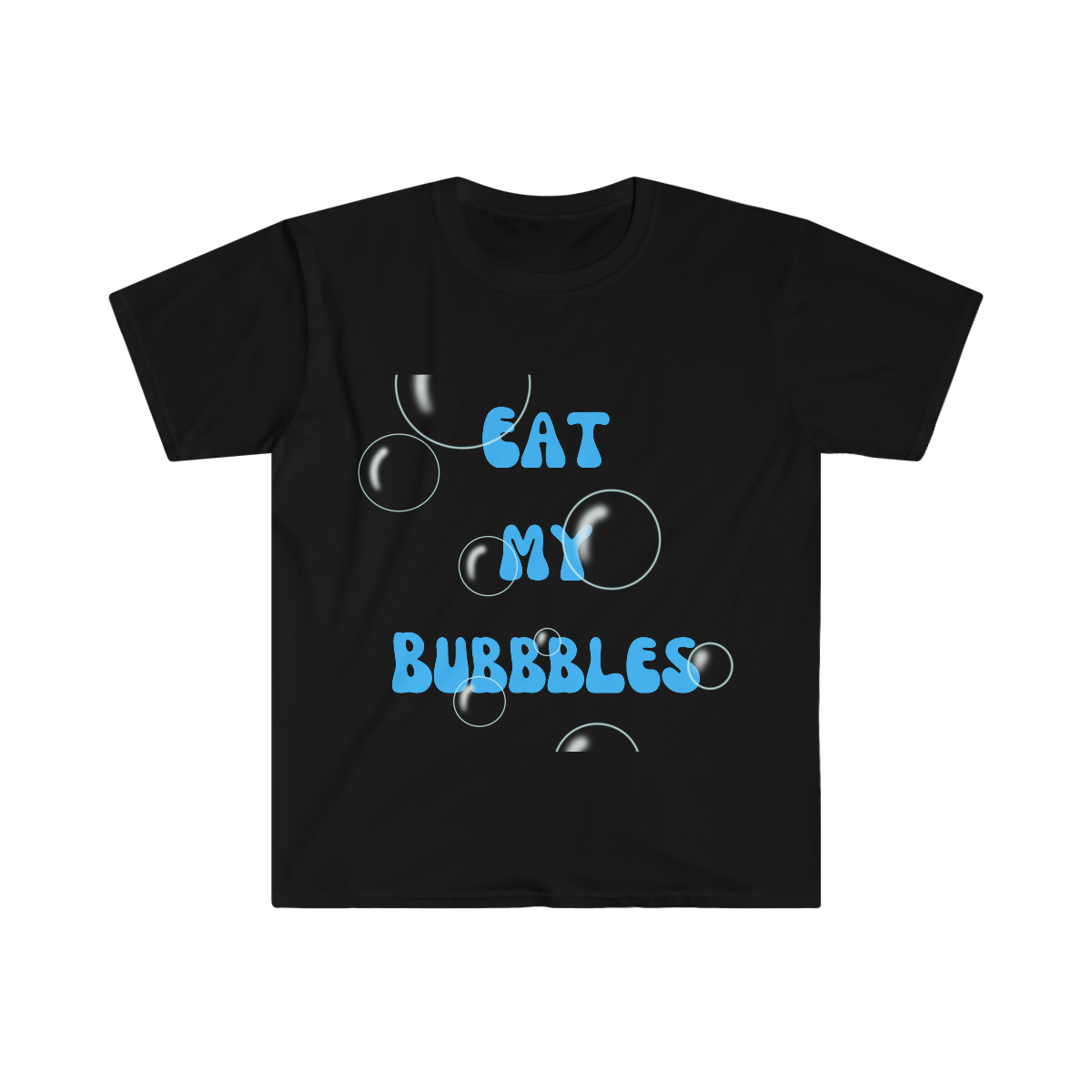 Eat My Bubbles Swimmer T—shirt | Swim Racing T-shirt | Swim Club | Swim Team Unisex Softstyle T-Shirt - Image 3