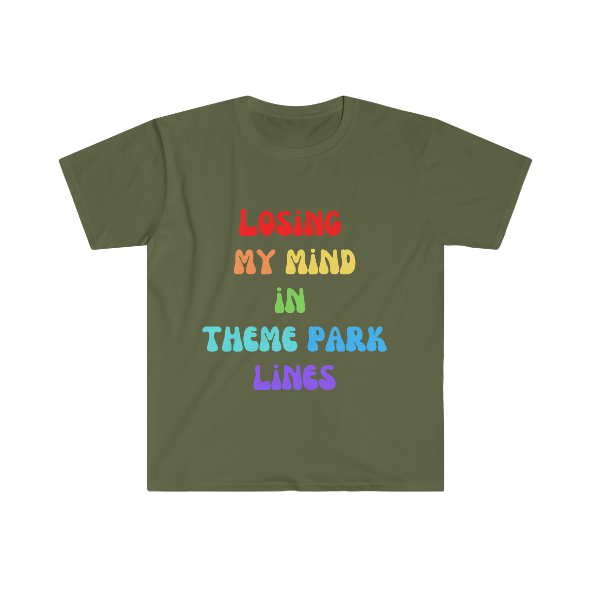 Theme Park Tee | Standing in Line Tee | Group Theme Park Unisex Softstyle T-Shirt | - Image 7