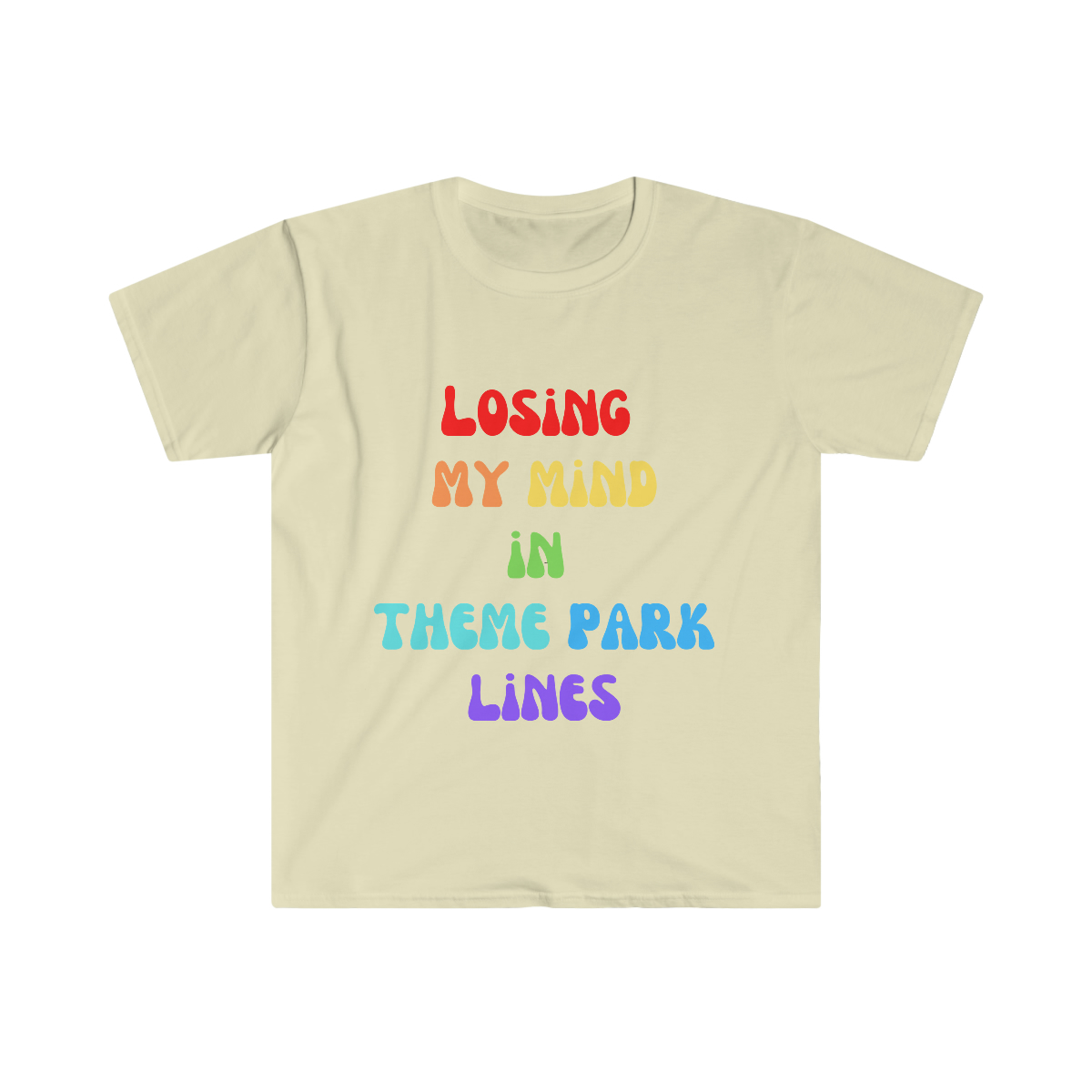 Theme Park Tee | Standing in Line Tee | Group Theme Park Unisex Softstyle T-Shirt | - Image 6
