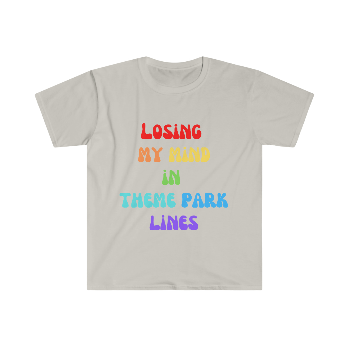 Theme Park Tee | Standing in Line Tee | Group Theme Park Unisex Softstyle T-Shirt | - Image 3