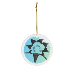 Amelia Island Shark Tooth Ornament | Shark Tooth Christmas Ornament | Amelia Island Christmas Ornament
