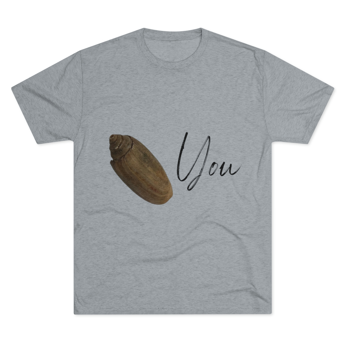 Olive You Seashell Tee | Olive Shell T-shirt | Valentine’s Day Shirt | Seashell I Love You Shirt | Funny Seashell Shirt | Unisex Tri-Blend Crew Tee - Image 10