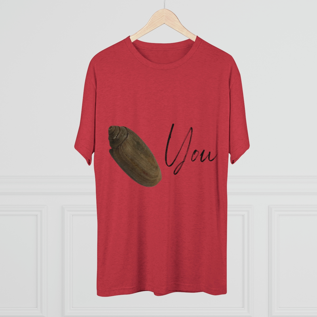 Olive You Seashell Tee | Olive Shell T-shirt | Valentine’s Day Shirt | Seashell I Love You Shirt | Funny Seashell Shirt | Unisex Tri-Blend Crew Tee - Image 15