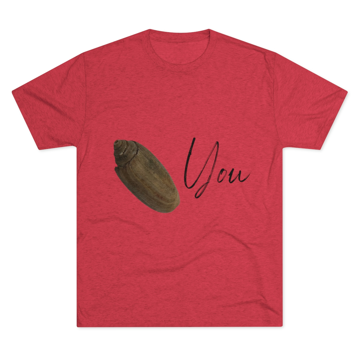 Olive You Seashell Tee | Olive Shell T-shirt | Valentine’s Day Shirt | Seashell I Love You Shirt | Funny Seashell Shirt | Unisex Tri-Blend Crew Tee - Image 13