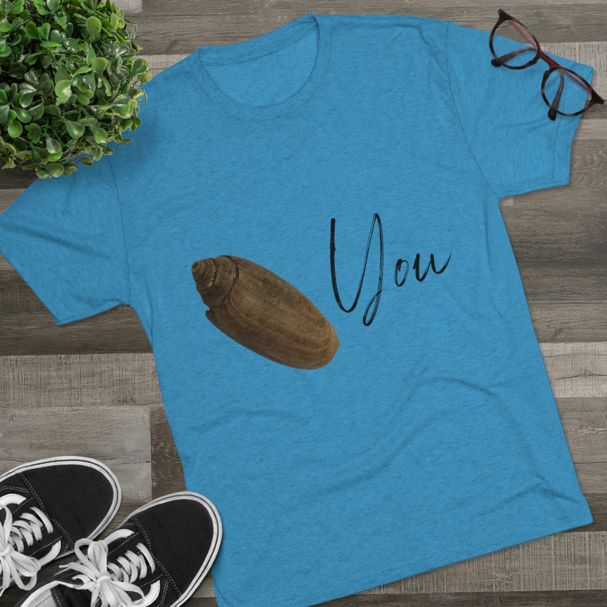 Olive You Seashell Tee | Olive Shell T-shirt | Valentine’s Day Shirt | Seashell I Love You Shirt | Funny Seashell Shirt | Unisex Tri-Blend Crew Tee - Image 8