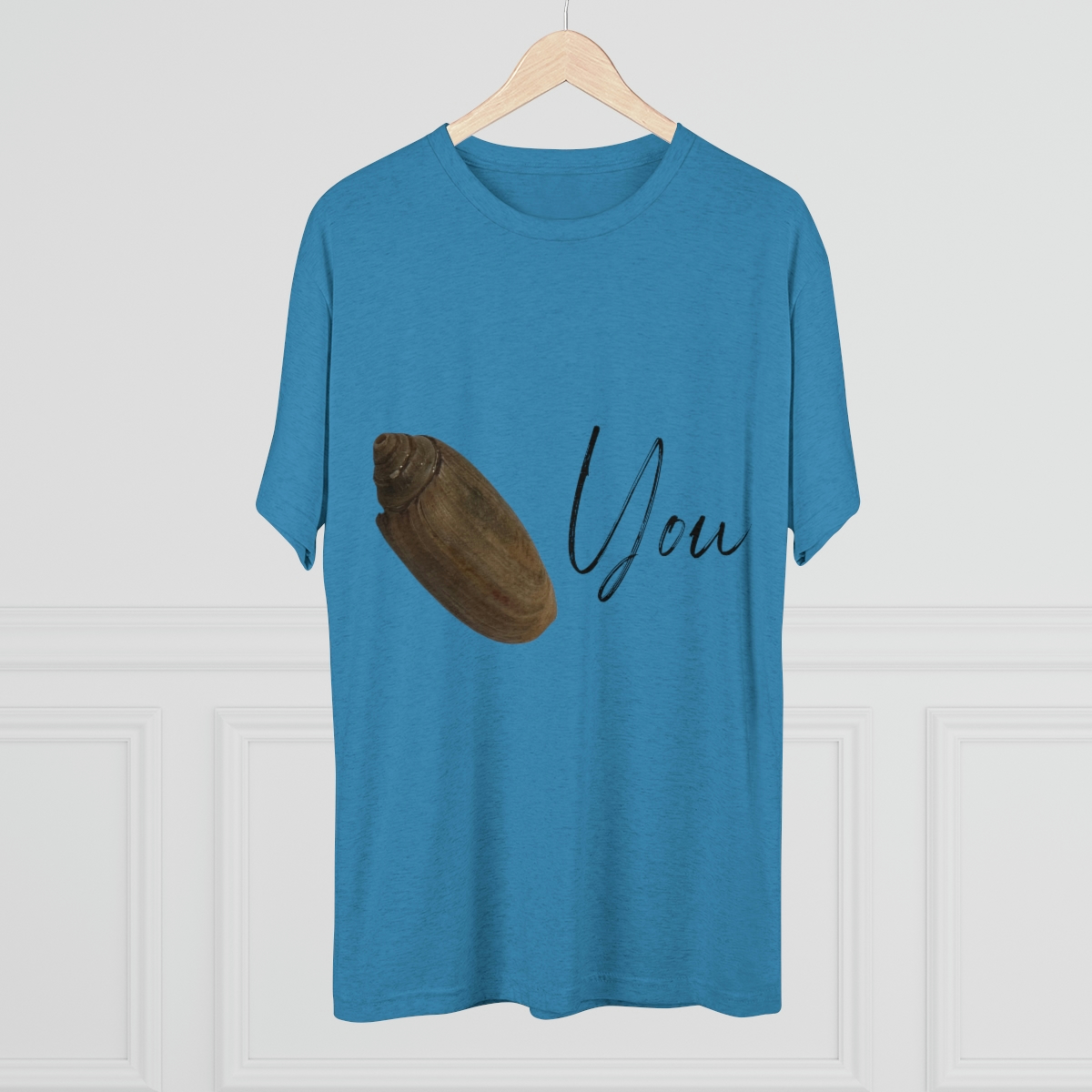 Olive You Seashell Tee | Olive Shell T-shirt | Valentine’s Day Shirt | Seashell I Love You Shirt | Funny Seashell Shirt | Unisex Tri-Blend Crew Tee - Image 9