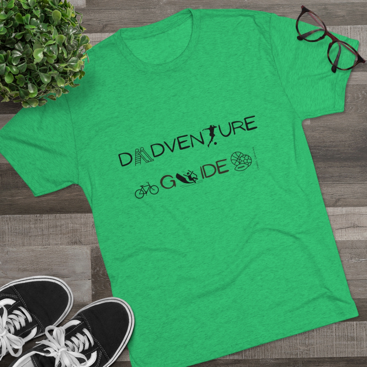 Dadventure Guide: Parks Edition Tri-Blend Crew Tee - Image 3